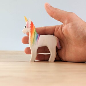 Unicorn Foal Wooden Toy Rainbow Toys Open-Ended Play Handmade Wooden Toys Australian Animal Toys Waldorf, Montessori Inspired image 5