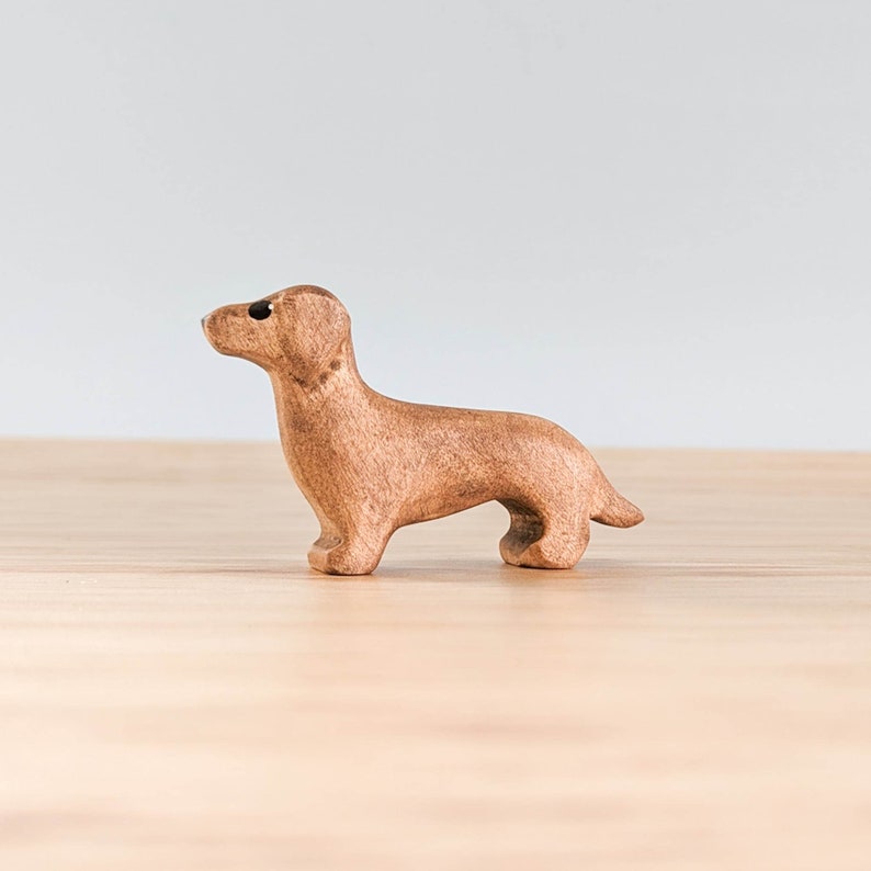 Dachshund Dog Wooden Toy Timber Toys Open-Ended Play Handmade Wooden Toys Australian Animal Toys Waldorf, Montessori Inspired image 1