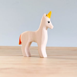 Unicorn Foal Wooden Toy Rainbow Toys Open-Ended Play Handmade Wooden Toys Australian Animal Toys Waldorf, Montessori Inspired image 4