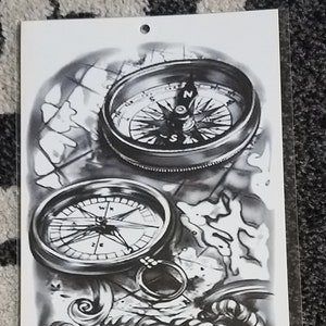Clock Sundial Compass  Rose Mens Shoulder Piece