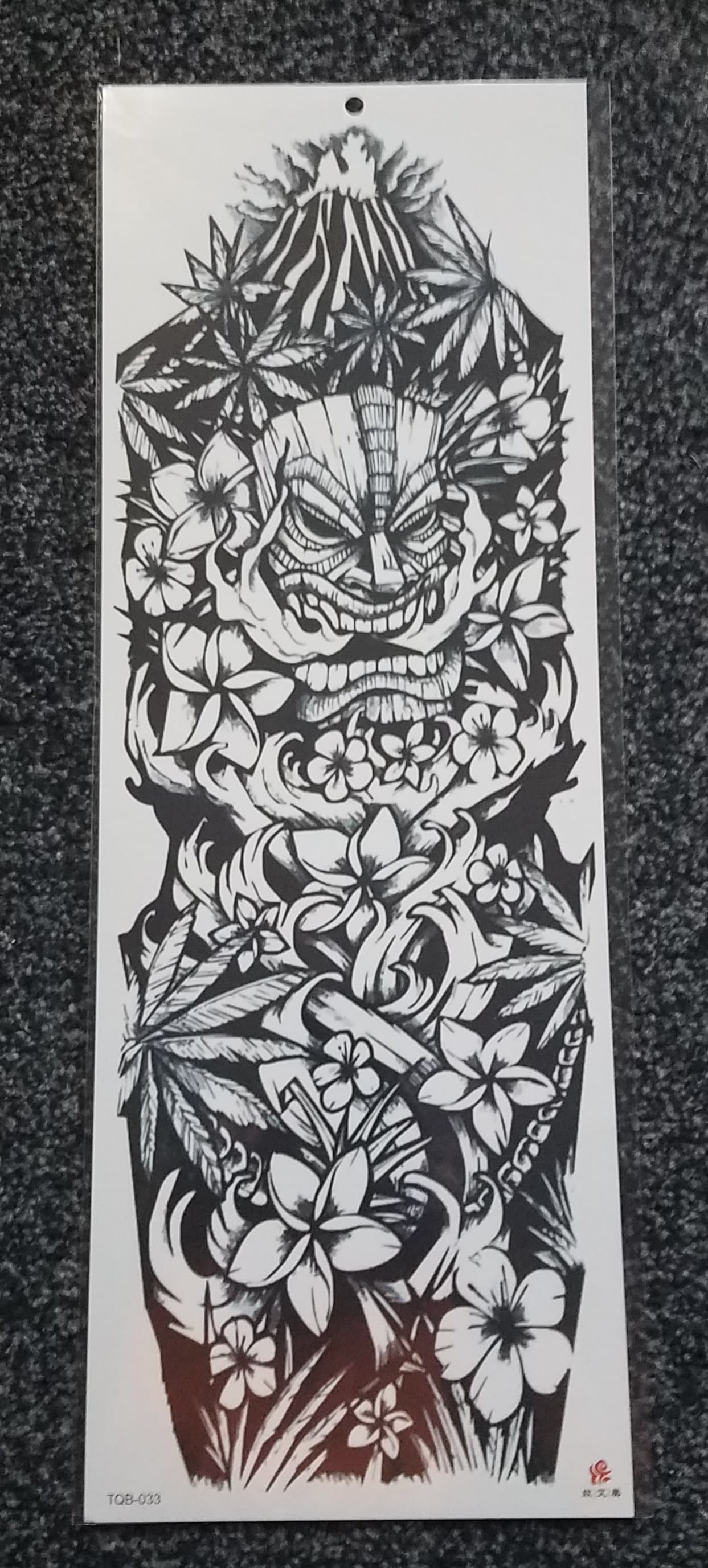 Tiki Arm Sleeve Temporary Tattoo - Etsy Tiki Arm Sleeve Temporary Tattoo - Etsy