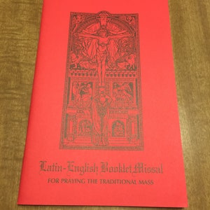 New Latin-English Booklet Missal Catholic Traditional Latin Mass Red Missalette FSSP SSPX TLM image 1
