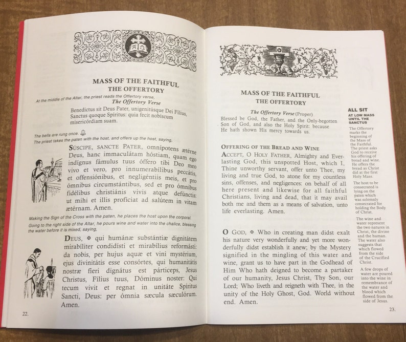 New Latin-English Booklet Missal Catholic Traditional Latin Mass Red Missalette FSSP SSPX TLM image 5