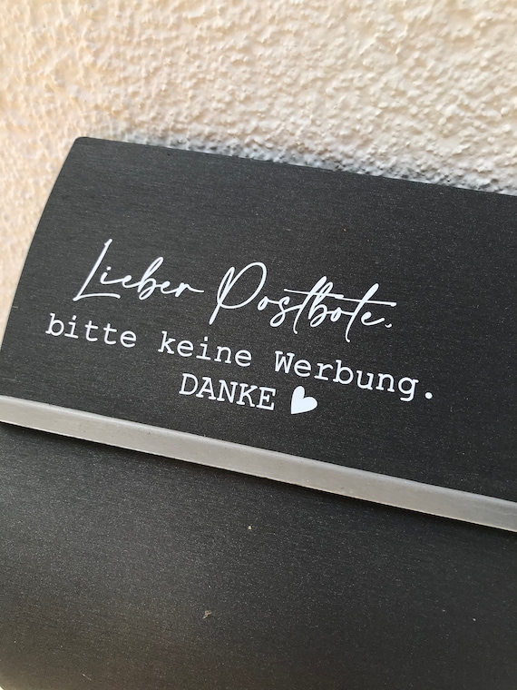 Aufkleber Lieber Postbote, bitte keine Werbung. Danke Aufkleber,Briefkasten,  Haustüre, Beschriftung Liebe Postbotin, bitte keine Werbung - .de