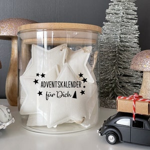 Aufkleber Adventskalender für Dich Sticker, Xmas to go, Christmas Adventskalender DIY,Geschenk, Geschenkidee Advent,Rub-ON Sticker randlos