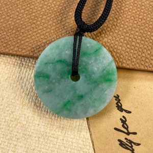 Donut Jade Pendant, Jade Jewelry, Natural Genuine Jade Gemstone, Peace Jade, Jade Necklace Men, Gifts for Women, Premium Jade, Handmade