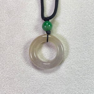 Donut Jade Pendant, Jade Jewelry, Natural Genuine Jade Gemstone, Peace Jade, Jade Necklace Men, Gifts for Women, Premium Jade, Handmade