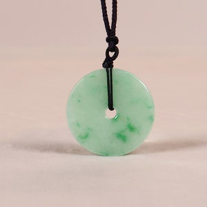 A-Grade Natural Jade Donut, Jade Necklace, Jade Jewelry Gift, Gifts For Her, Natural Sleek Pendant, Perfect Birthday Gifts, Apple Green Jade