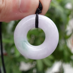Donut Jade Pendant, Jade Jewelry, Natural Genuine Jade Gemstone, Peace Jade, Jade Necklace Men, Gifts for Women, Premium Jade, Handmade