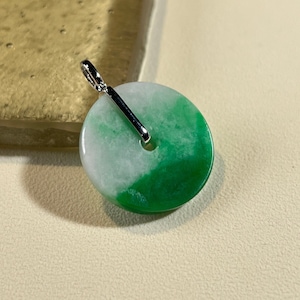 Jade Donut Pendant, Protection Amulet, Minimalist Necklace,Gifts For Her, Natural Sleek Pendant, Perfect Birthday Gifts,Mother&#39;s day gift