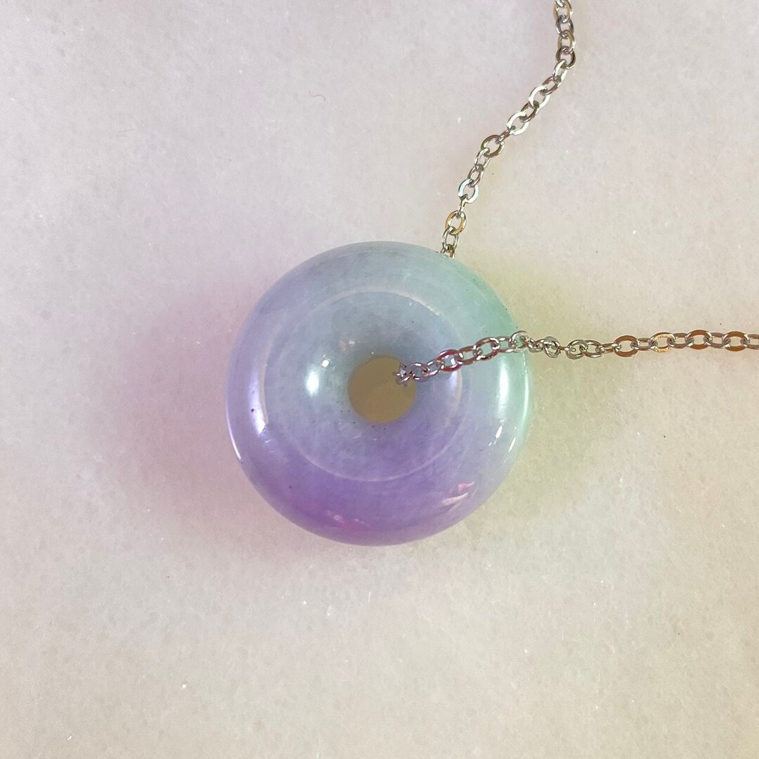 Natural Jadeite Necklace Pi Xiu Pattern & Violet Jade Necklace 03