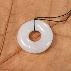 Donut Jade Pendant, Jade Jewelry, Natural Genuine Jade Gemstone, Peace Jade, Jade Necklace Men, Gifts for Women, Premium Jade, Handmade