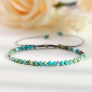 Colorful Gemstone Bracelets, Galaxy Sea Sediment Jasper Bracelet, Minimalist Bracelet, 4.5mm Tiny Beaded Bracelet, Jasper Dainty Bracelet
