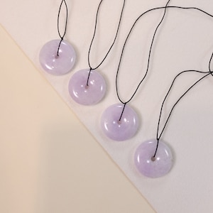 Purple Donut Jade  Pendant, Jade Donut Jewelry, Natural Genuine Jade Gemstone, Peace and Luck Jade, Jade Necklace Men, Gifts for Women, Gift