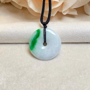 Donut Jade Pendant, Jade Jewelry, Natural Genuine Jade Gemstone, Peace Jade, Jade Necklace Men, Gifts for Women, Premium Jade, Handmade