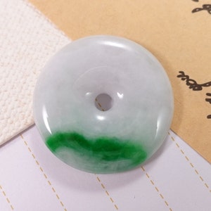 Donut Jade Pendant, Jade Jewelry, Natural Genuine Jade Gemstone, Peace Jade, Jade Necklace Men, Gifts for Women, Premium Jade, Handmade