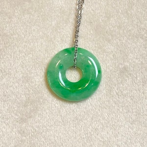 Loose Jade Beads, Genuine Type A Jade, Loose Gemstone, Hole Drilled Bead, Wholesale Gemstone, Green Jade, Donut Jade, Gifts, Real Grade A