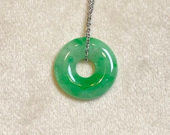 Loose Jade Beads, Genuine Type A Jade, Loose Gemstone, Hole Drilled Bead, Wholesale Gemstone, Green Jade, Donut Jade, Gifts, Real Grade A