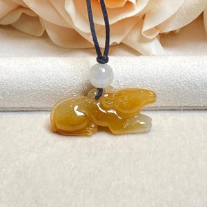 Burmese Jadeite Rat Pendant: Grade A Jade Gemstone Necklace