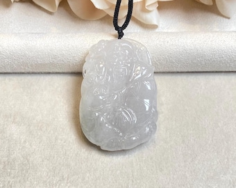 ビルマ　翡翠　ネックレス　天然石　美術品　骨董品 米国関税込み-天然翡翠古代女性像ネックレスビルマ翡翠ネックレス特別