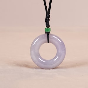 Jade Circle Necklace, Natural Type A Burmese Jade, Handmade Jewelry, Good Luck Gift-Adults/Kids-Lucky-Light-Everyday Wear, Gift for Her
