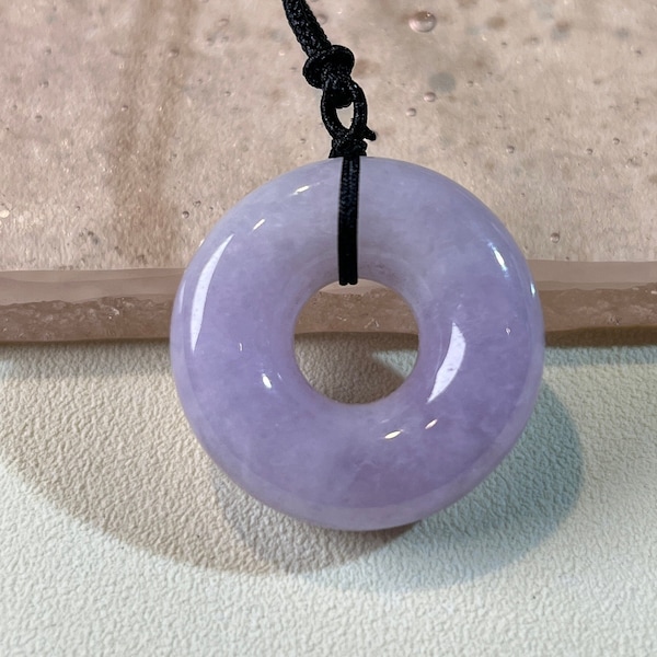 Sierlijke Jade Donut ketting voor vrouwen, Jade ketting, Jade sieraden cadeau, rijkdom ketting, jade donut hanger, donut jade ketting, cadeau voor haar