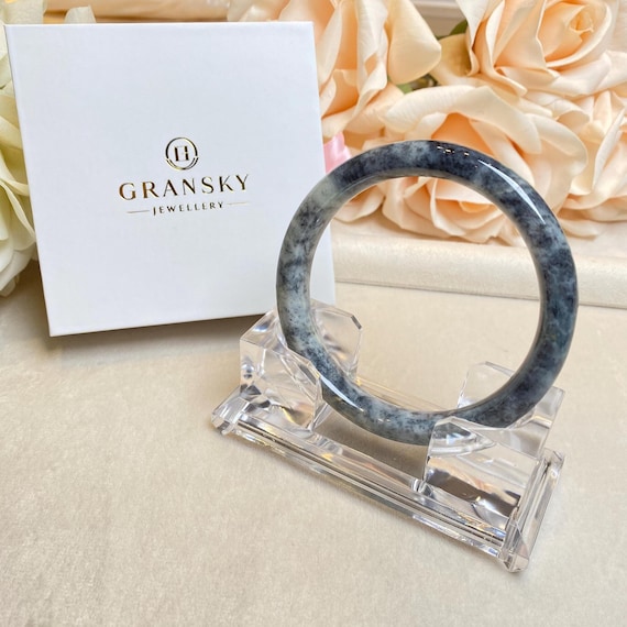 56mm / 60mm Jadeite Bangle, Genuine Natural Burmese Jade, Smooth Natural Color Bracelet, Round Jade Stone, Type A Real Jade, Birthday Gifts