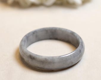 Natural Burmese Jadeite Flat Bangle Bracelet, 50-59mm | Genuine Type A Jade, Multiple Sizes Available, Jadeite Jewelry Gift