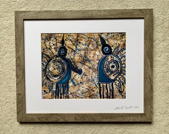Native warriors print