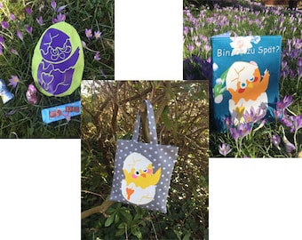 E-book Easter set chick Marla, bag, card and Easter egg