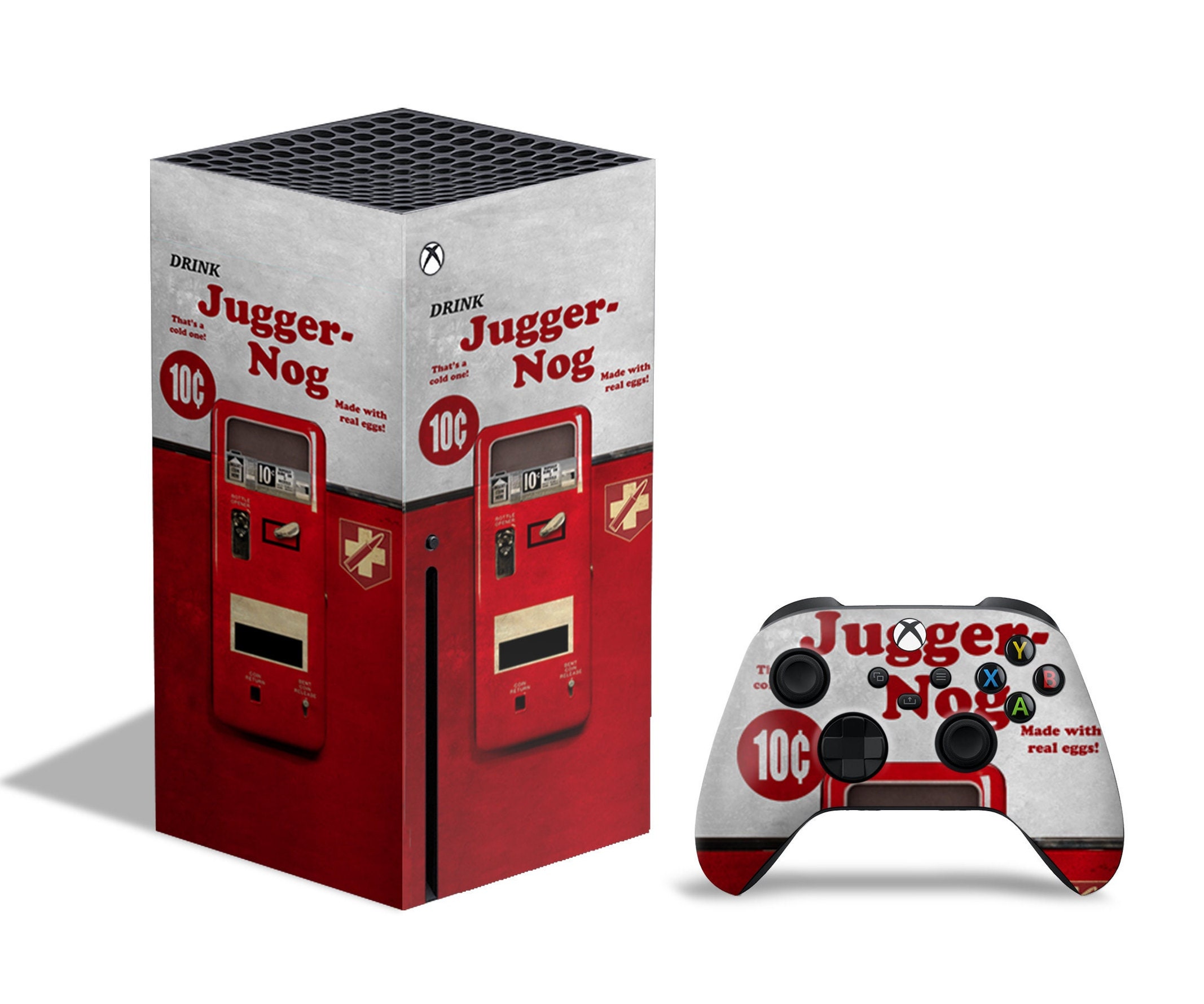 Juggernog Drinks Machine XBox One X Skin XBox One S Jugger-Nog Pattern Skin  XBox 360 Xbox Series S XBox Series X Vinyl Skin Console Decal