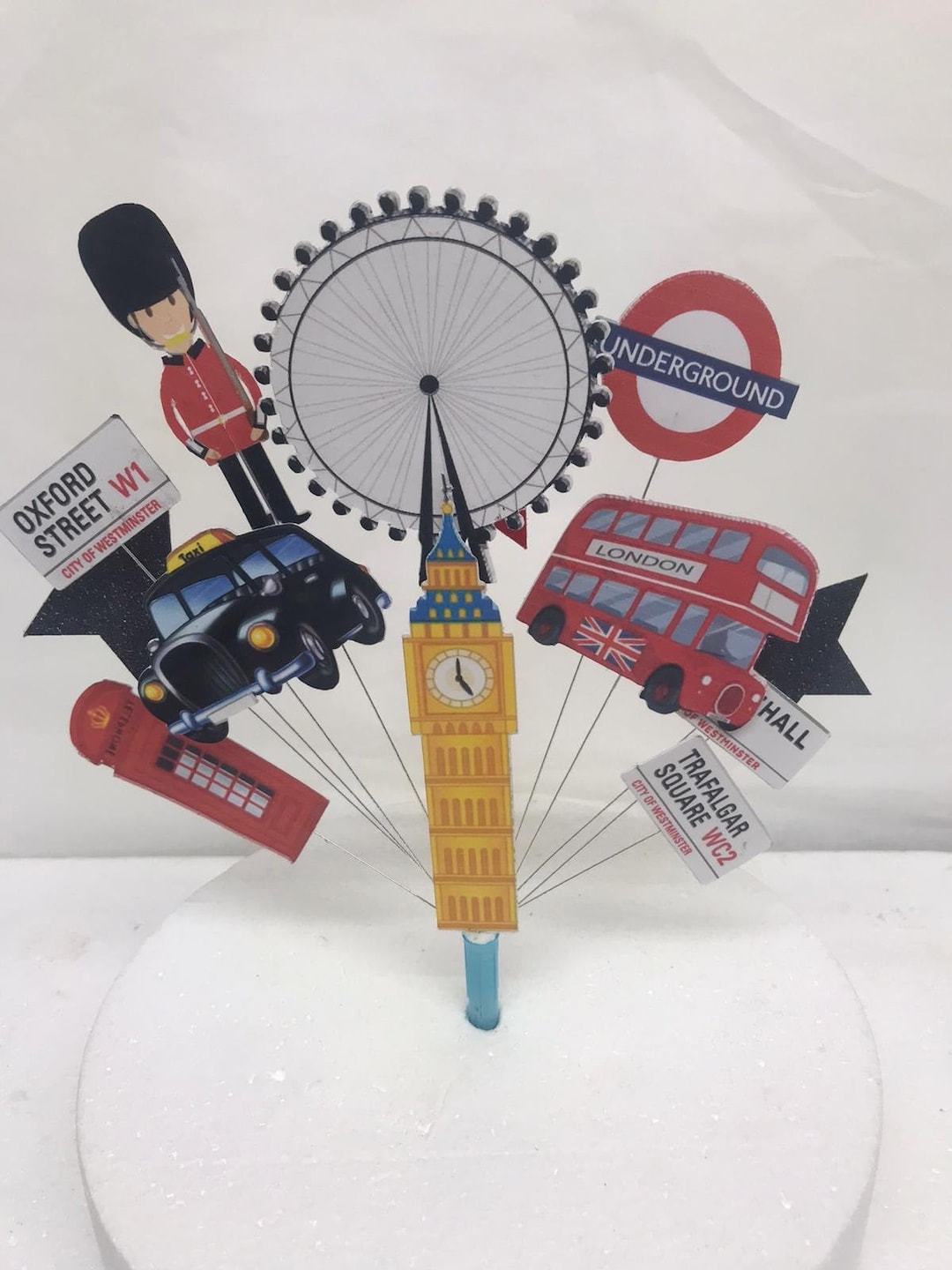 Birthday Cake Topper, London Big Ben, Black Cab, London Eye Soldier Etsy