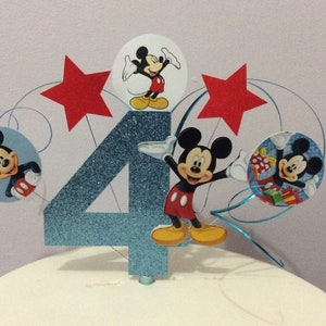 Mickey Mouse Birthday cake topper with stars any Age