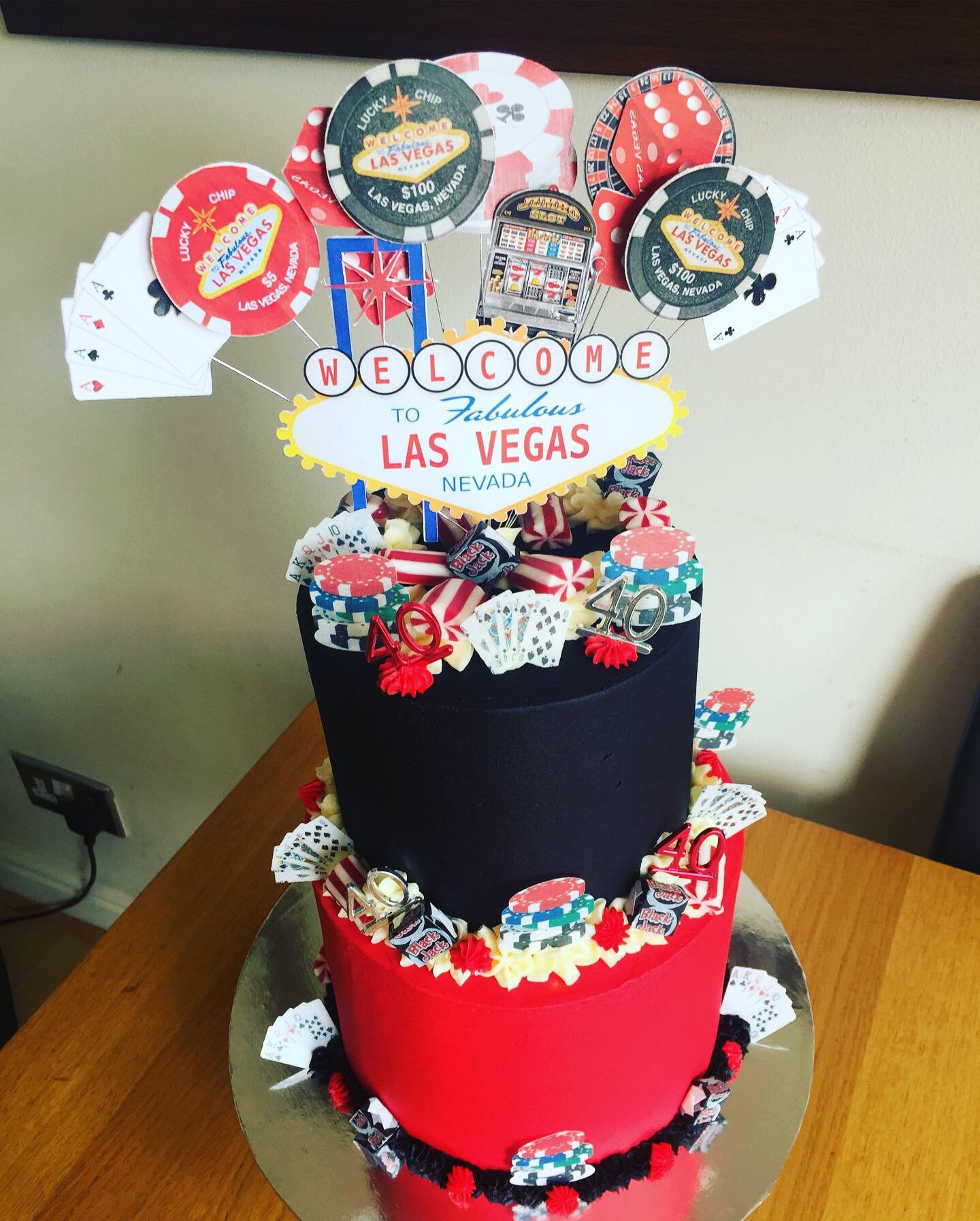 Adorno Cumpleaños Fiesta Decoración Tarta Casino Las Vegas - Temática Poker Para  Cumpleaños Y Fiestas Temática Las Vegas Cumpleaños, image size:1440x1794