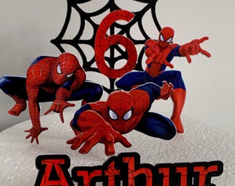 Spider man  Personalised  Birthday cake topper display Spiderman (Unofficial)