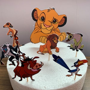 Lion King & Friends Birthday cake topper on sticks, Lion  , display (unofficial)