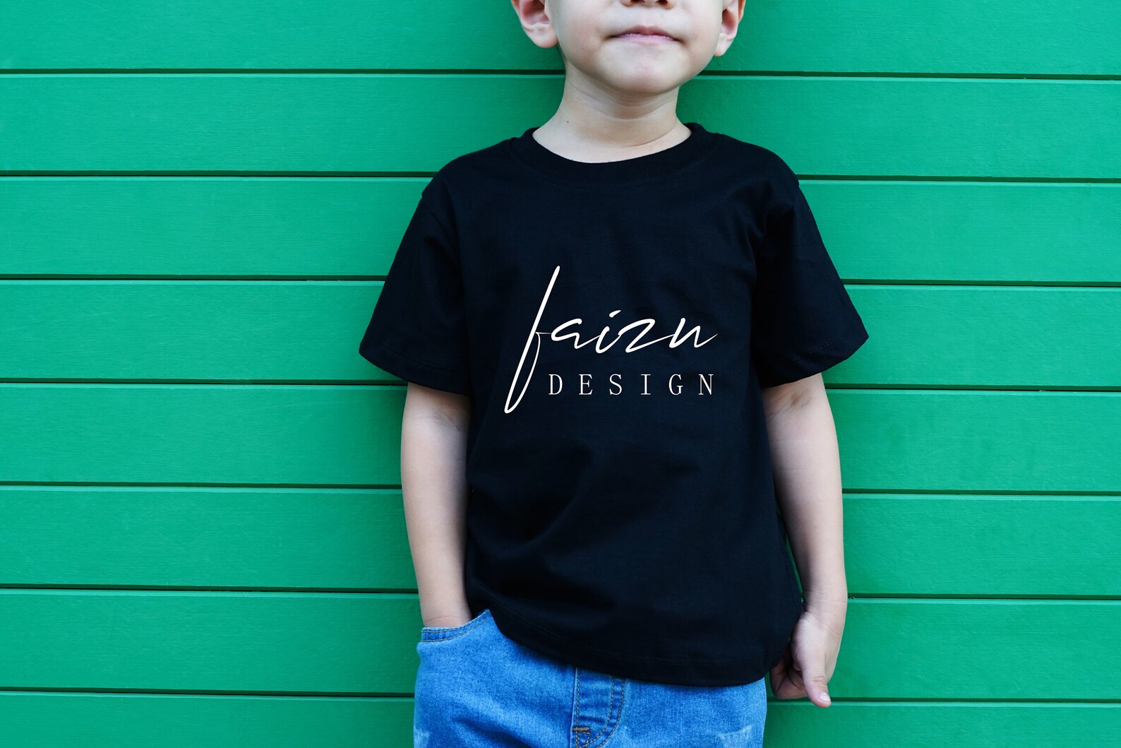 Download Front view child T-Shirt Mockup black T-Shirt Mockup Model | Etsy