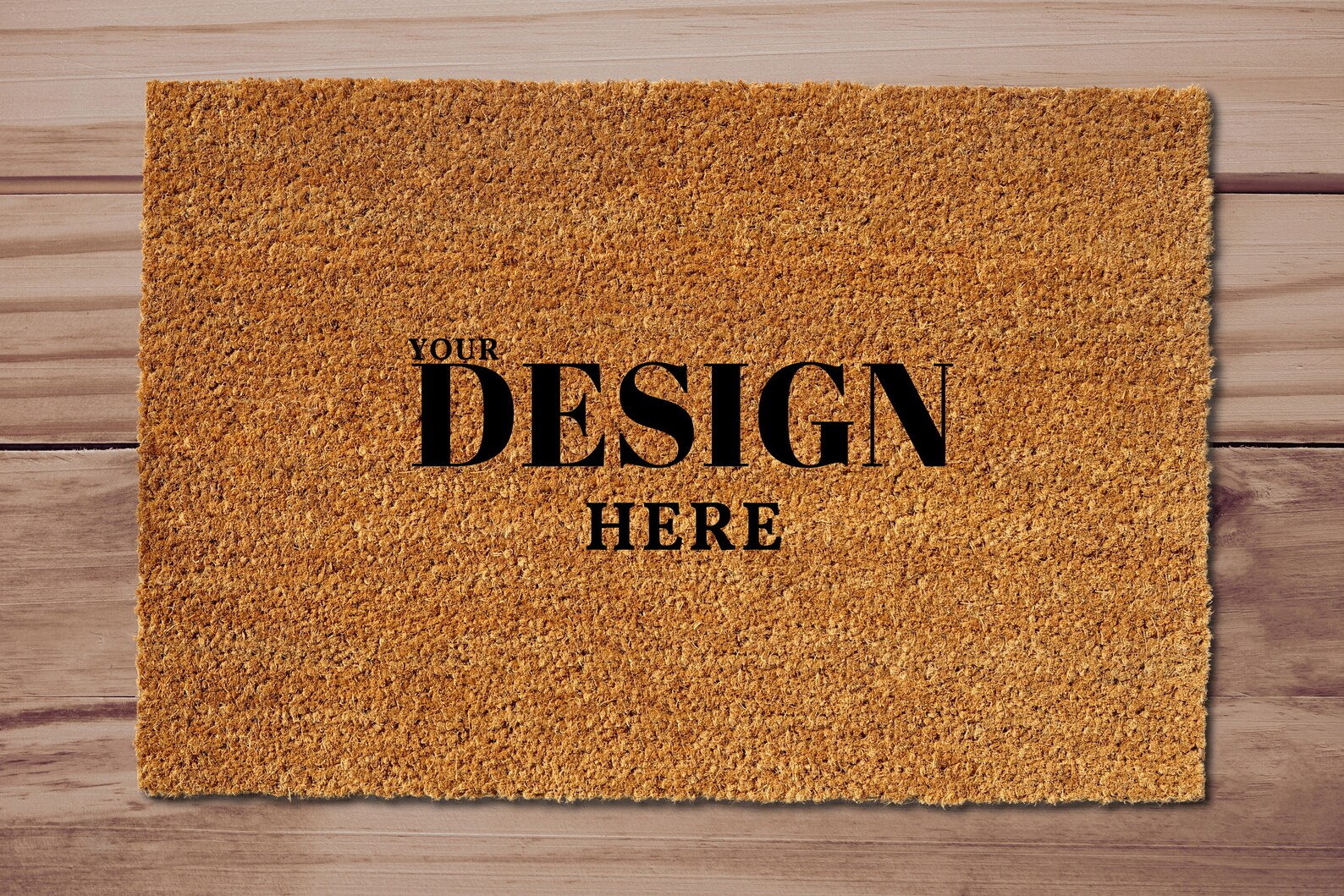 Coir Doormat Mockup Blank Doormat on Wood Floor Flat Lay Etsy