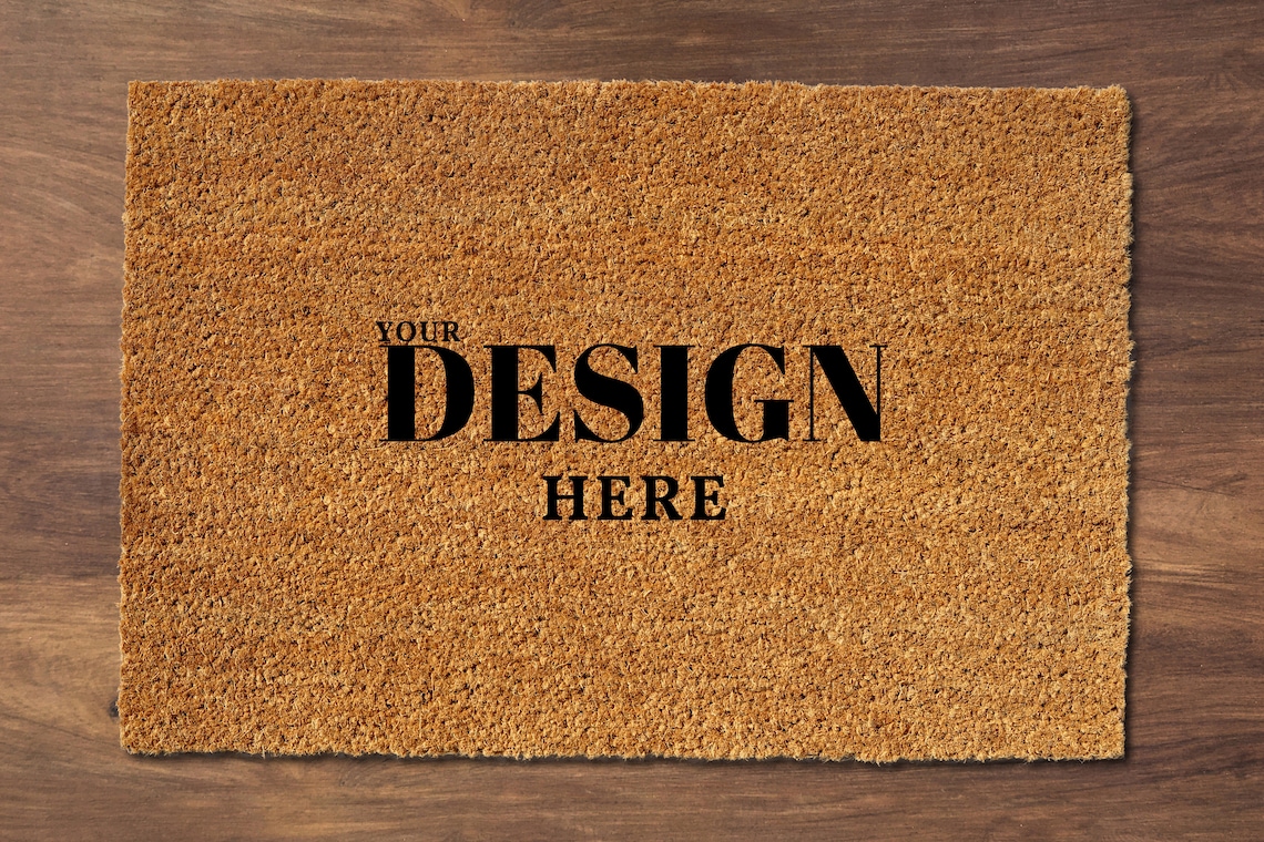 Download High quality Fall Door Mat Mockup Coir Doormat Mockup ...