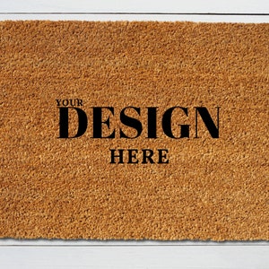 Fall Coir Doormat Mockup, Blank Doormat on White Wood background, Doormat Mockup, Blank Mat Mockup, Farmhouse Style Mockup , Digital File