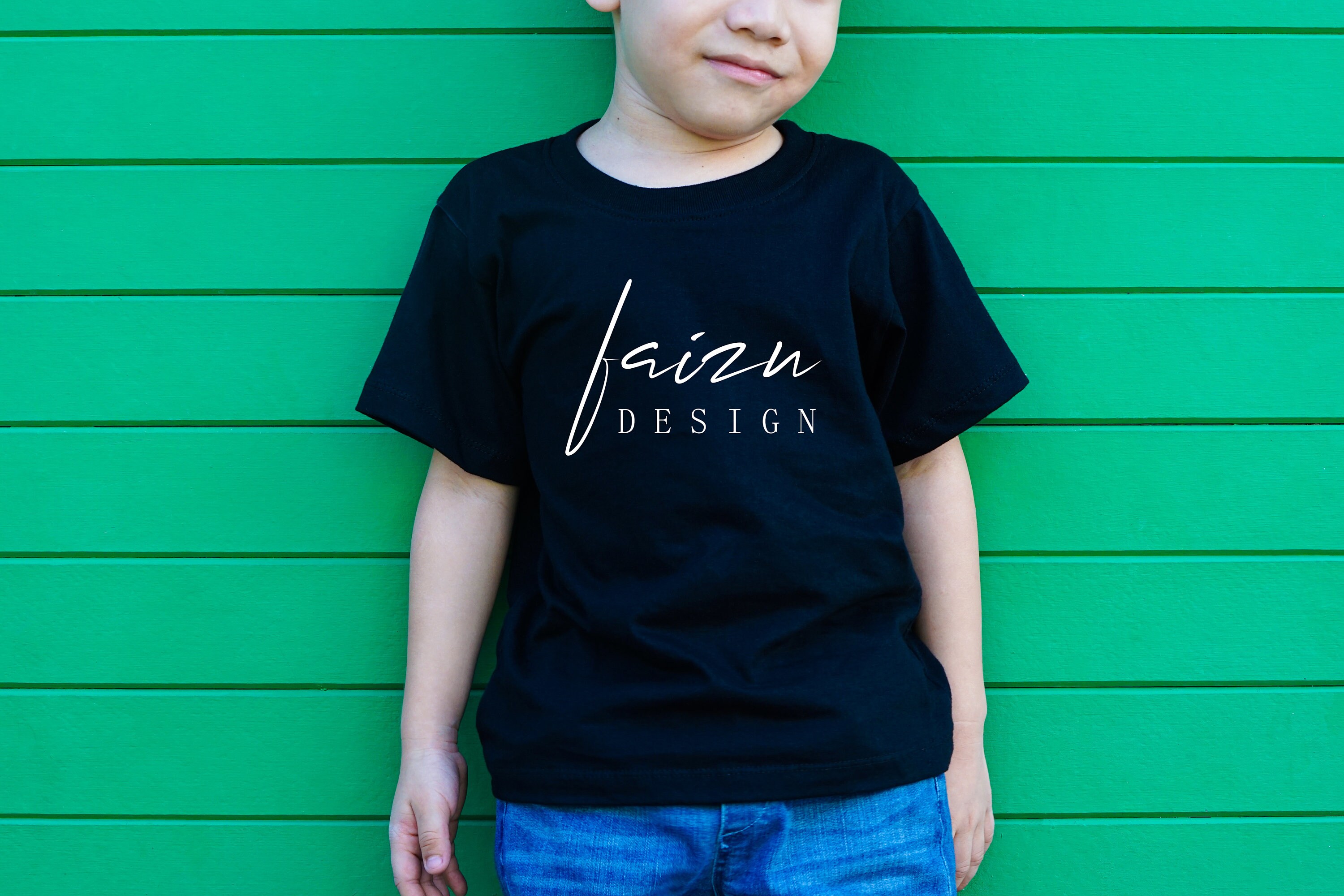 Download Positive kid t-shirt mockup for text or design White T-shirt | Etsy