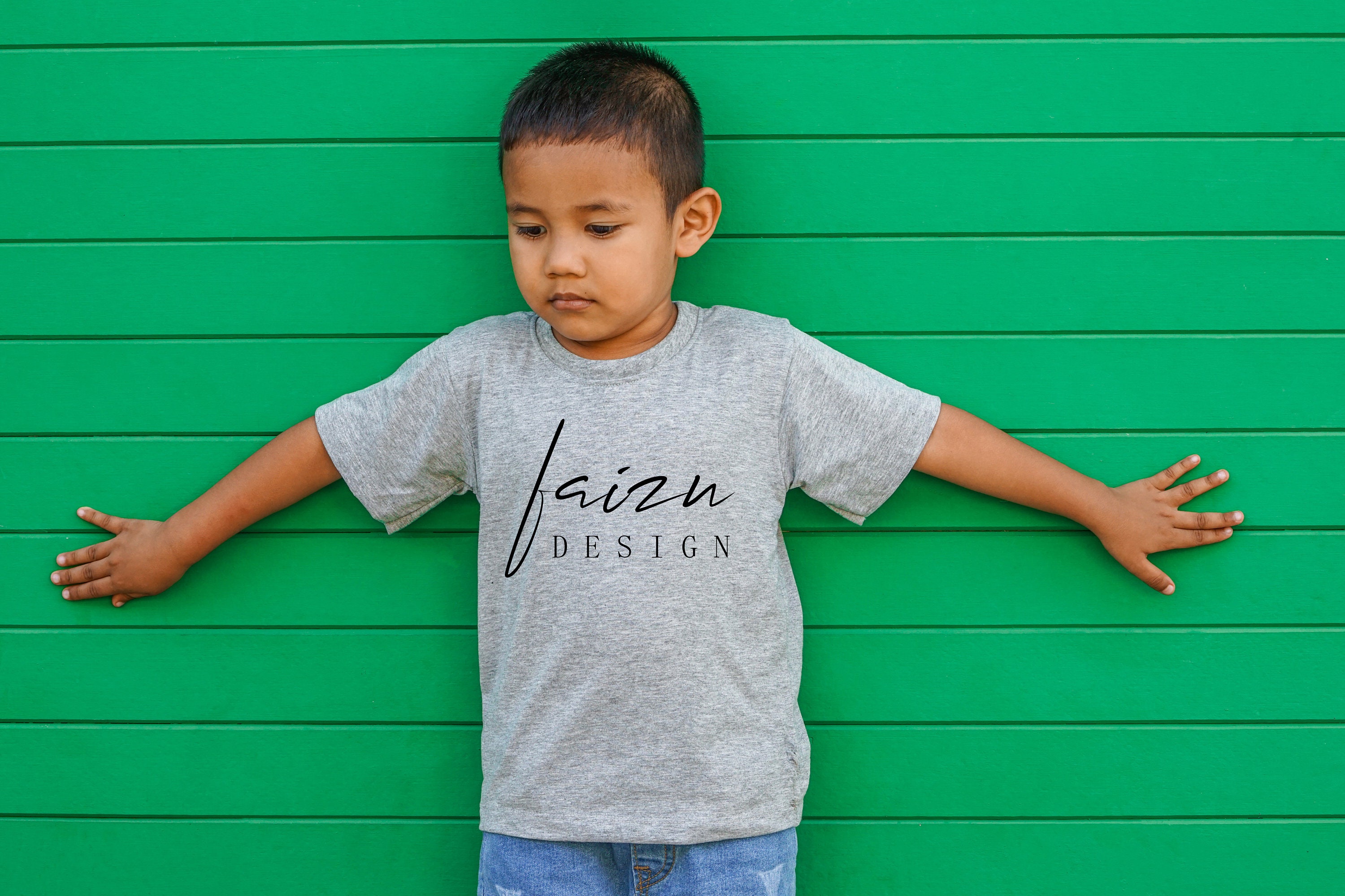 Tshirt mockup child model Mockup Copy Paste Advertisement