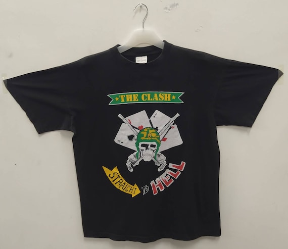 THE CLASH Vintage 90s Straight To Hell T shirt. La