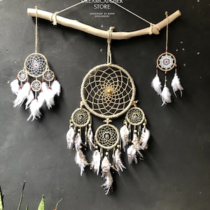 Handmade Dreamcatcher Set: Nursery Decor with Feathers