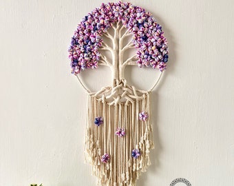 Tree of Life Macrame Wall Hanging: Boho Home Decor