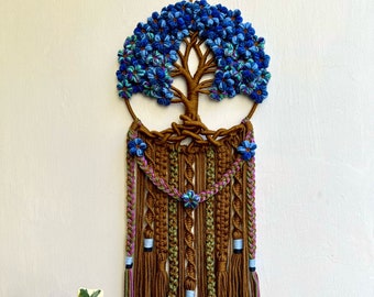 Tree of Life Macrame Wall Hanging: Boho Home Decor