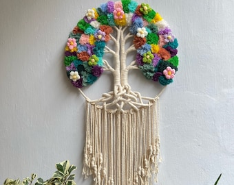 Handmade Tree of Life Macrame Wall Hanging: Boho Home Decor