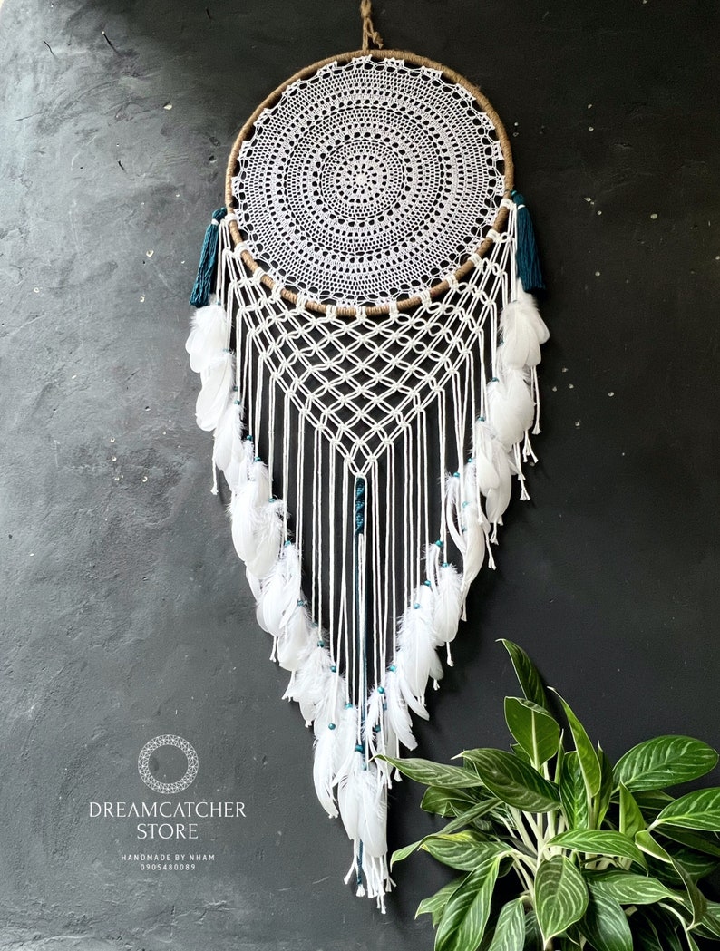 Large Dream Catcher, Macrame Dream Catcher, Dream Catcher Wall Hanging, Macrame Wall Hanging, Giant Dream Catcher, Dreamcatcher image 7