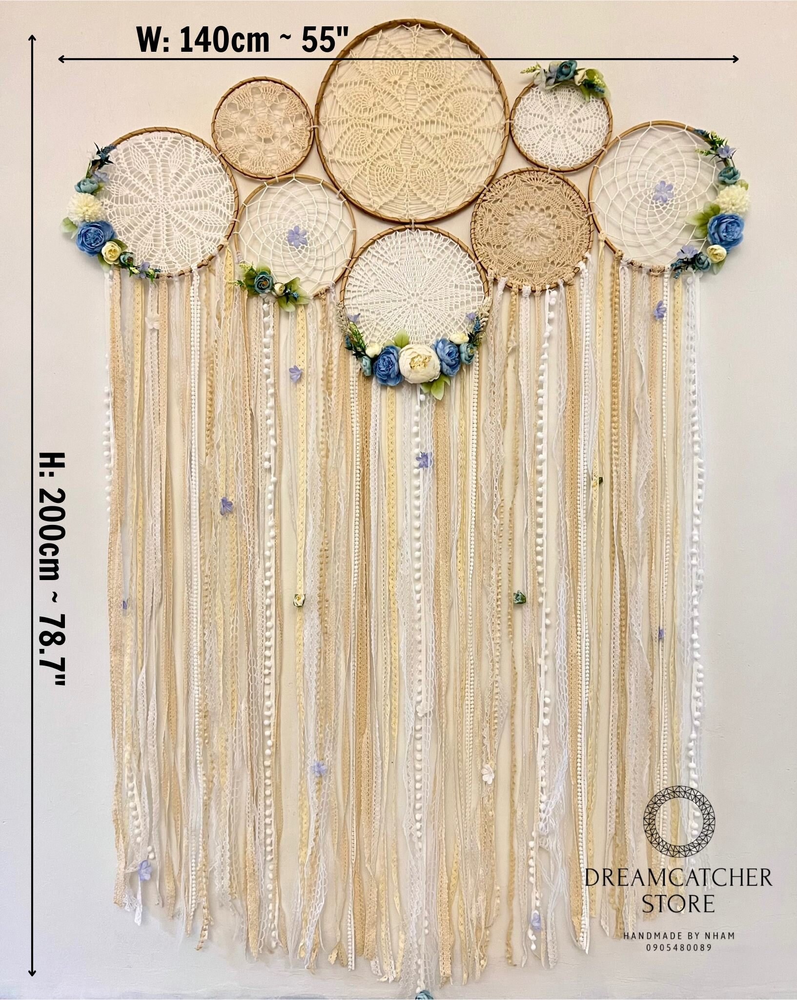 Large Dream Catcher Wall Hanging: Boho Wedding Backdrop (55x78.7 In) - Etsy