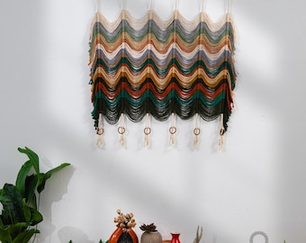 Extra Large Macrame Wall Hanging: Abstract Fiber Art Decor